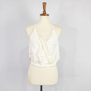 Kimchi Blue white crop top lace boho hippie festival layer Size Large